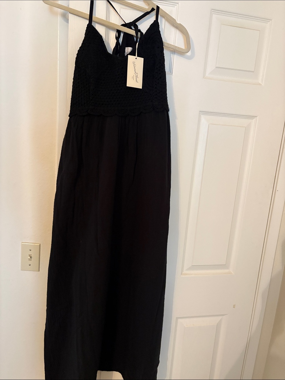 Universal Thread Black Crochet Bodice Maxi